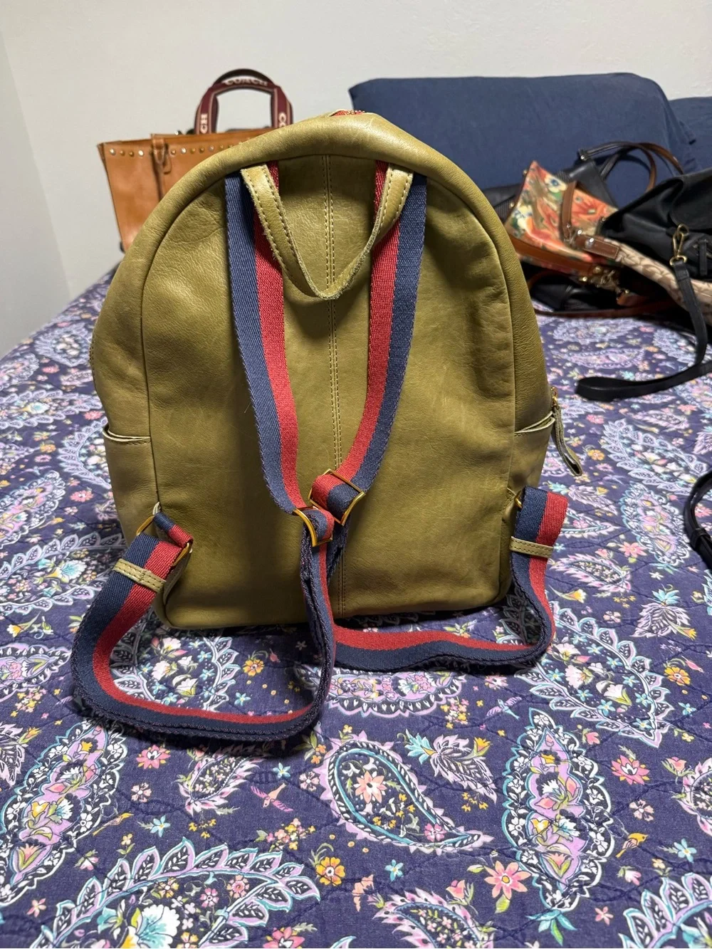 Margot olive green backpack